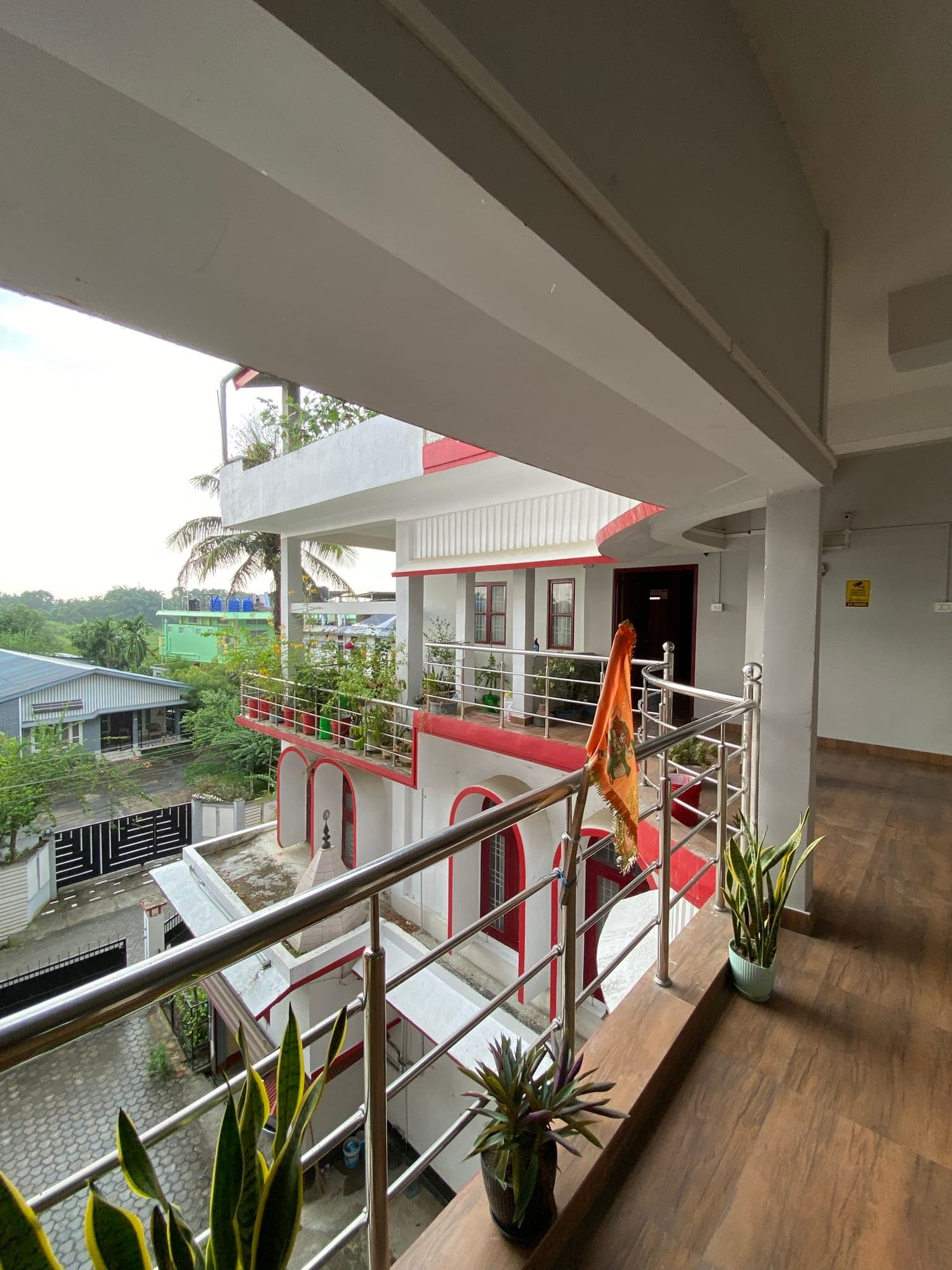 Upper-floor balcony looking over the neighbourhood